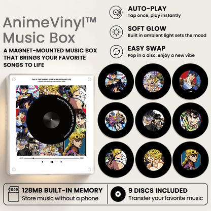 AnimeVinyl™ Music Box Plus 9 Mini Vinyl Records